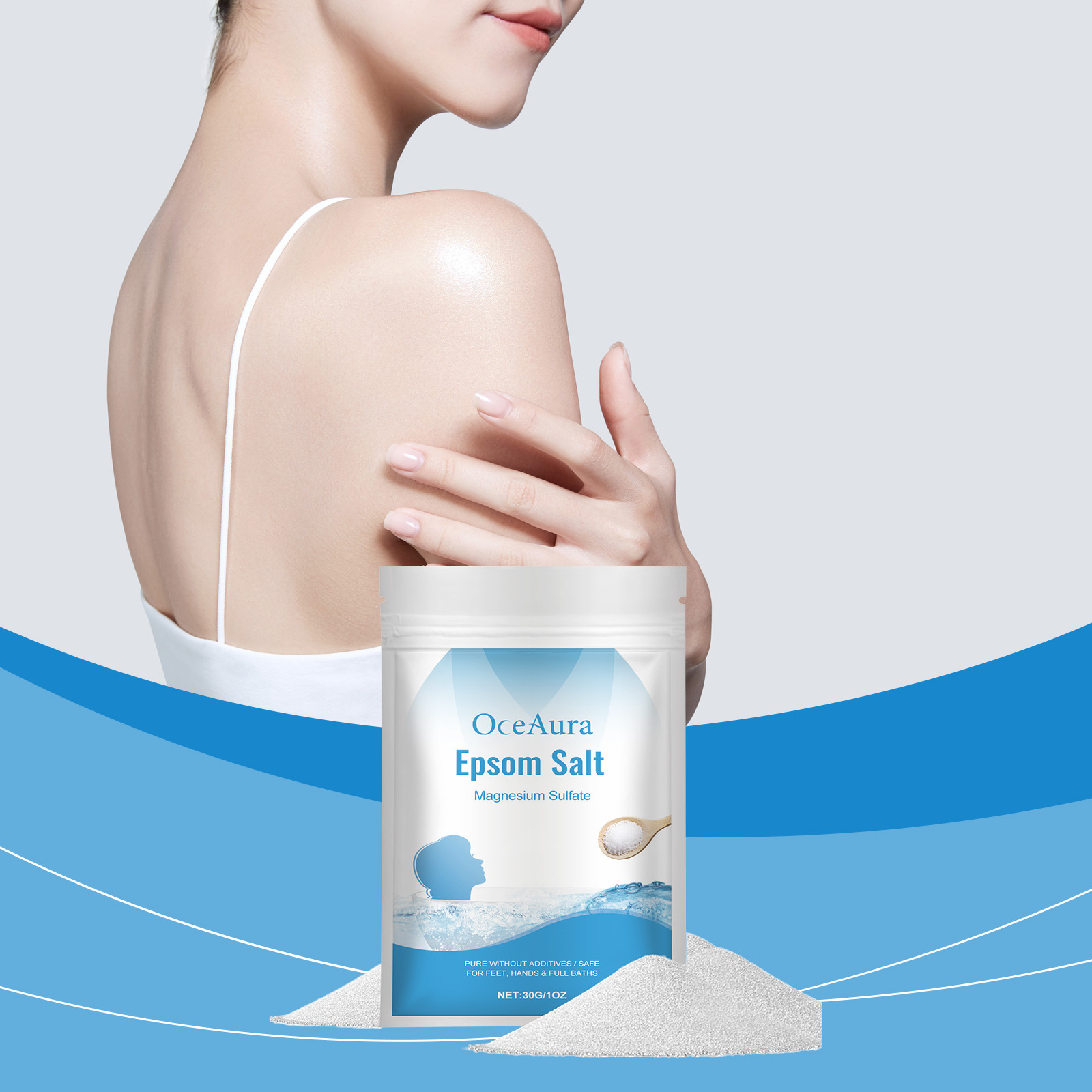 Bath Salts Magnesium - Epsom Tuzu Magnezyum Sülfat Nemlendirici Peeling