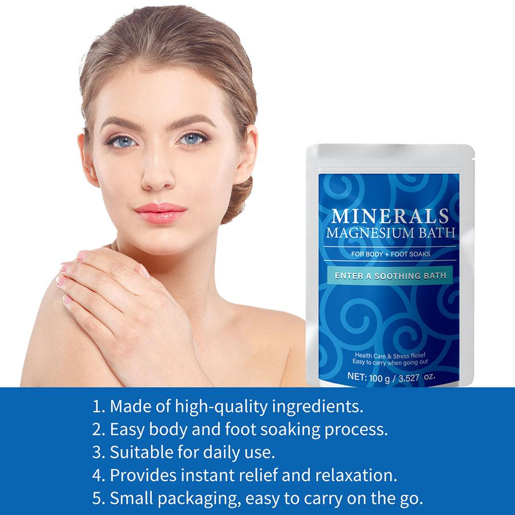 Bath Salts Magnesium - 100g USDA Organik Magnezyum Banyo Tuzu