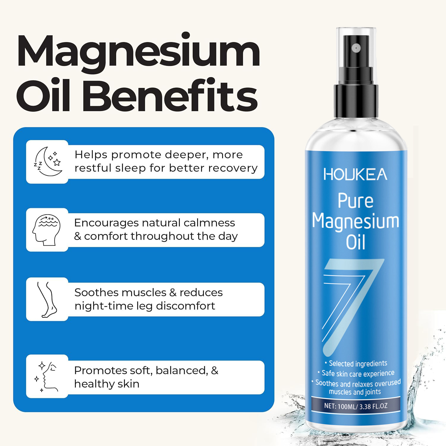 Saf Magnezyum Yağı Spreyi, Aya - Bath Salts Magnesium incelemesi ve fiyatı